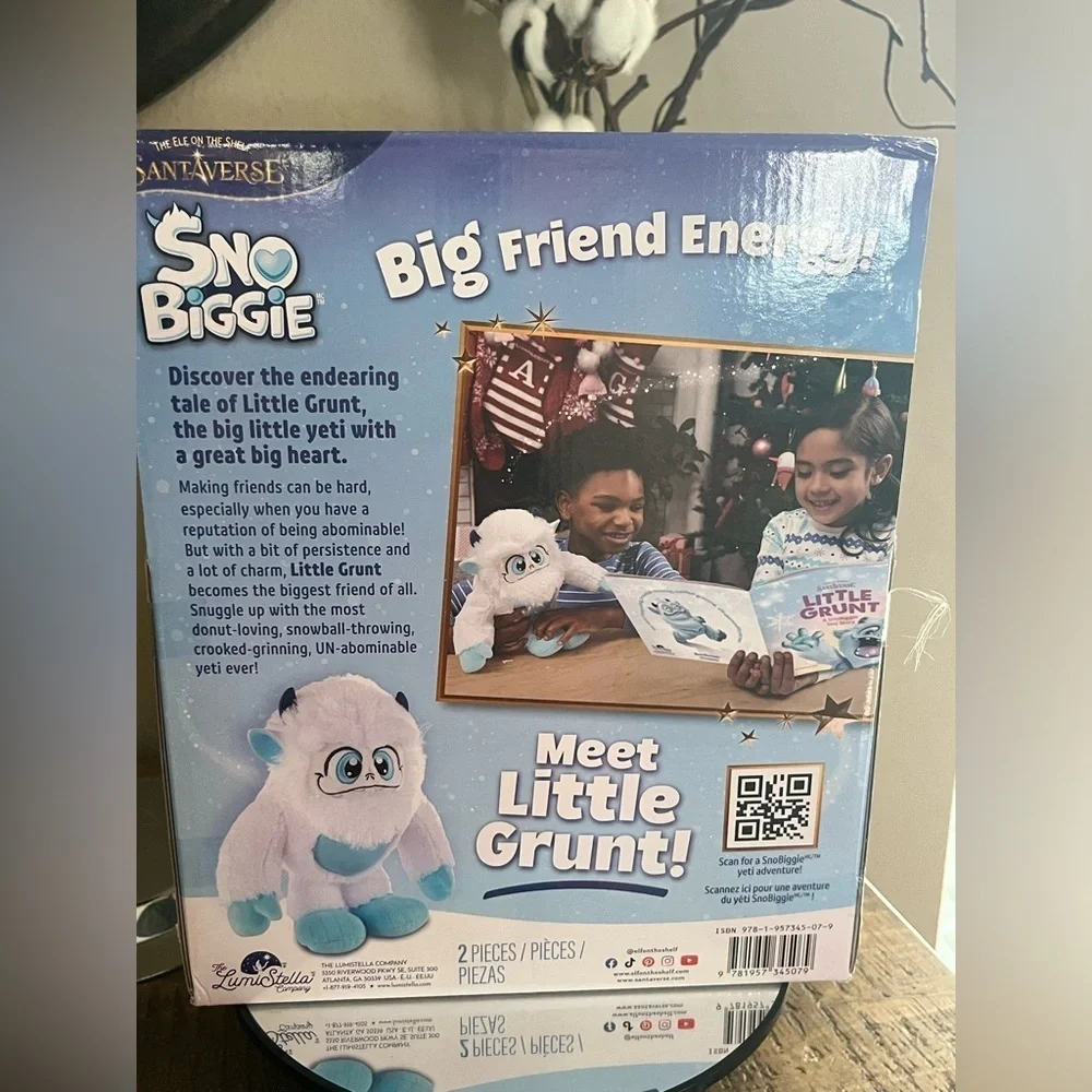 Snobiggie Little Grunt Yeti Plush Toy & Book set, new!